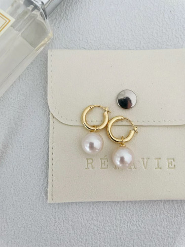 许红豆去过有风的地方刘亦菲同款珍珠耳坠小众设计感高级耳环耳夹 - 图2