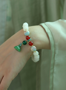 菩提根手串莲花南瓜手链文玩配饰