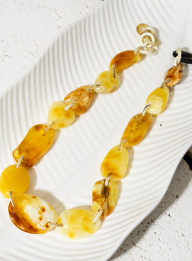 二梦三青【未来战士Ⅲ】天然蜜蜡项链女时尚百搭前卫潮流高级复古