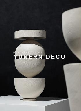 现代简约家居客厅玄关酒店桌面样板房间软装饰品几何艺术雕塑摆件