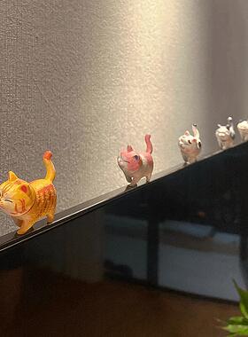 傲娇起司猫咪电视柜电脑背景墙家居装饰品摆件客厅桌面入户玄关