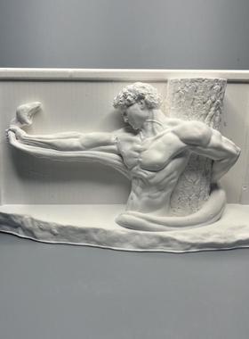 博物馆复古罗马人物雕塑艺术品石膏像扩香石家庭装饰摆件生日礼品