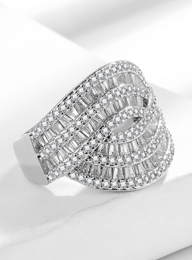 欧美时尚热销夸张豪华满钻戒指