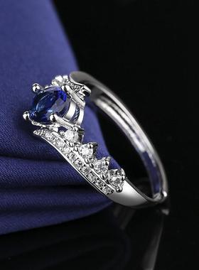 欧美跨境流行热销皇家蓝宝石戒指