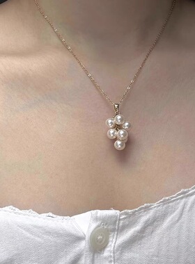 施华洛珍珠葡萄项链锁骨链