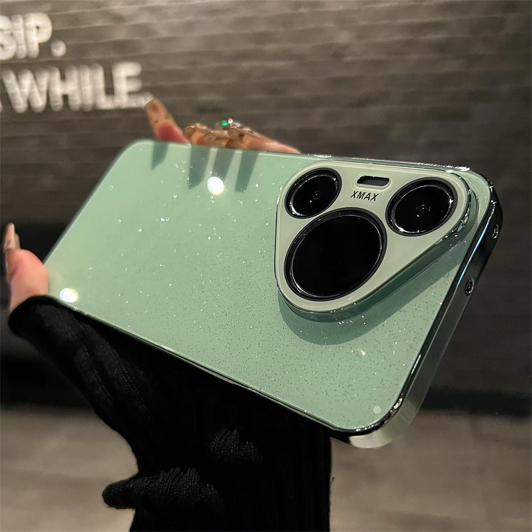 轻奢满天星闪粉电镀玻璃适用华为pura70手机壳70pro带镜头膜ultra,淘宝优惠券,粉丝福利购,淘宝优惠卷