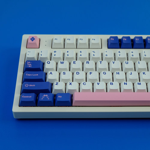 GMK Posh 粉蓝客制化键帽pbt原厂热升华61 64 68 75 84 87 96 104 - 图0