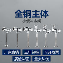 Nine Shepherd Brass Small Poop Bucket Flushing Water Valve Makeup Room Toilet Hand Press Type Urinal Time-lapse Flushing Valve Switch