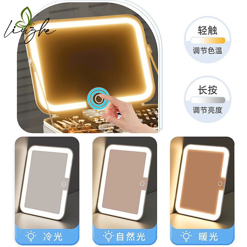 高级化妆箱带镜子化妆包大容量便携式出差旅行化妆品收纳手提箱,淘宝优惠券,粉丝福利购,淘宝优惠卷