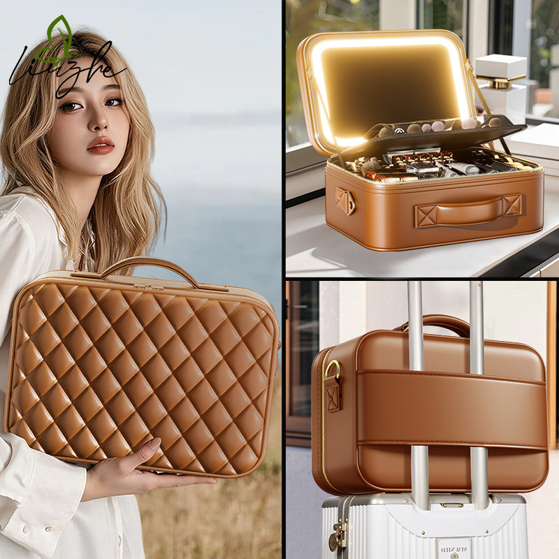 高级带镜子化妆包女2025新款旅行大容量出差分区收纳便携化妆箱,淘宝优惠券,粉丝福利购,淘宝优惠卷