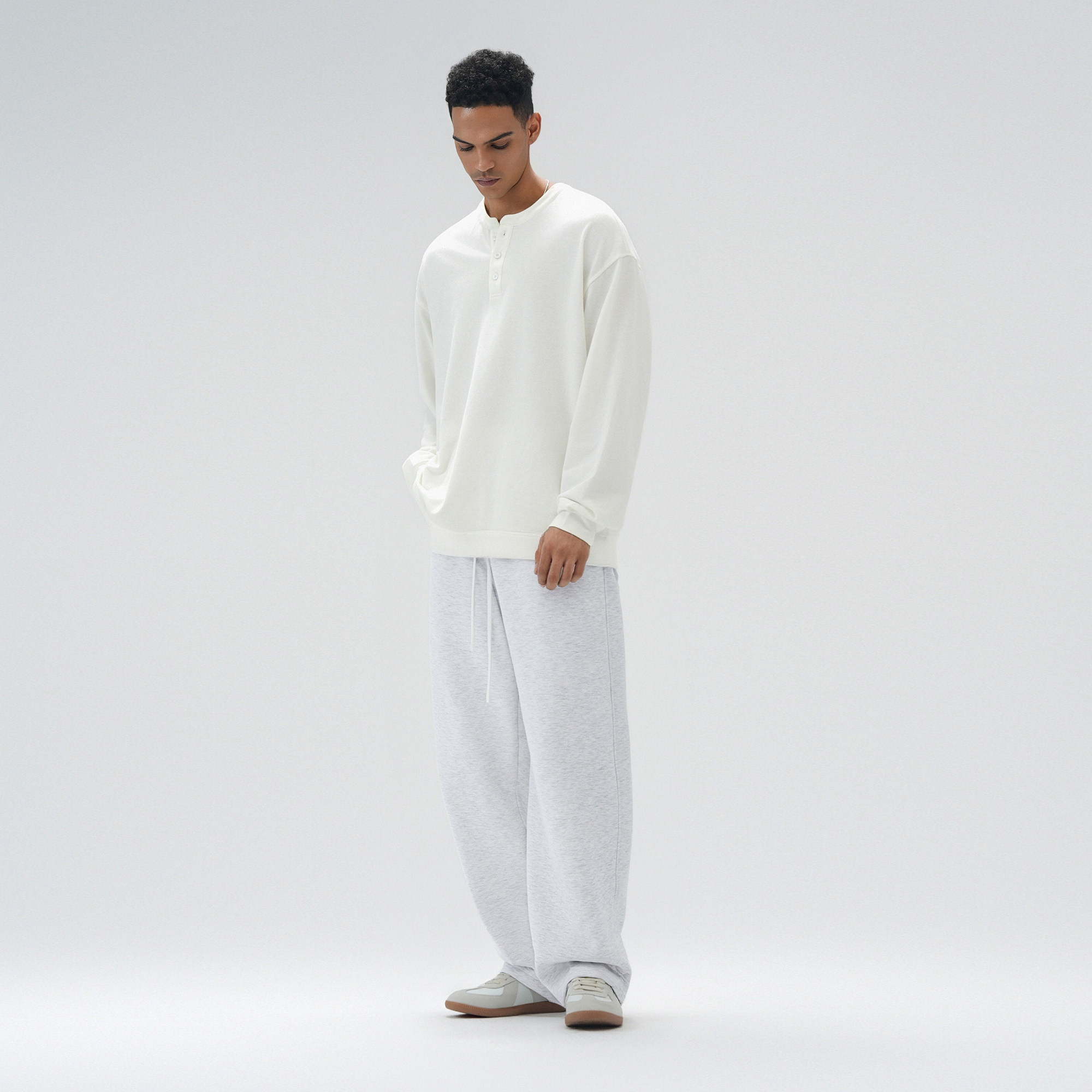 bdpowerup新款重磅弯刀卫裤男直筒休闲裤宽松大码男士运动针织裤,淘宝优惠券,粉丝福利购,淘宝优惠卷