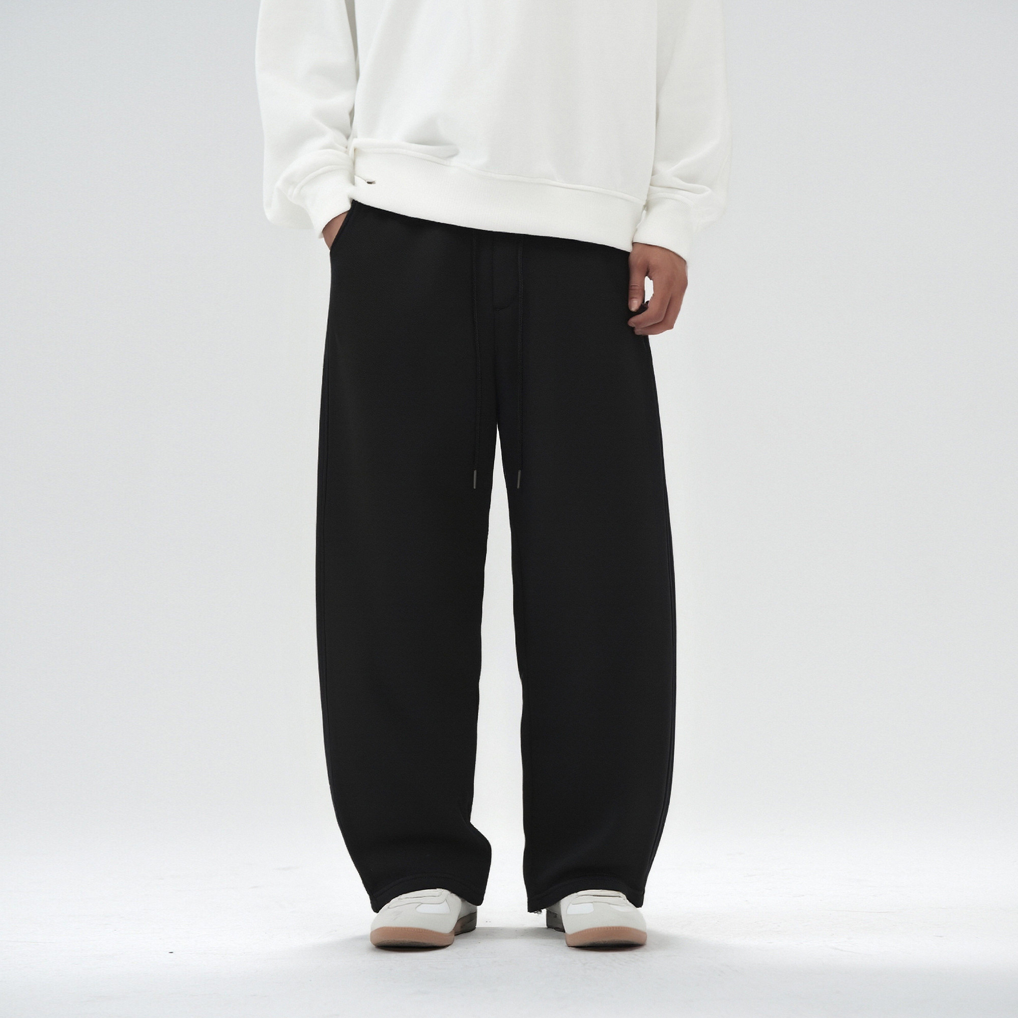 bdpowerup新款重磅弯刀卫裤男直筒休闲裤宽松大码男士运动针织裤,淘宝优惠券,粉丝福利购,淘宝优惠卷