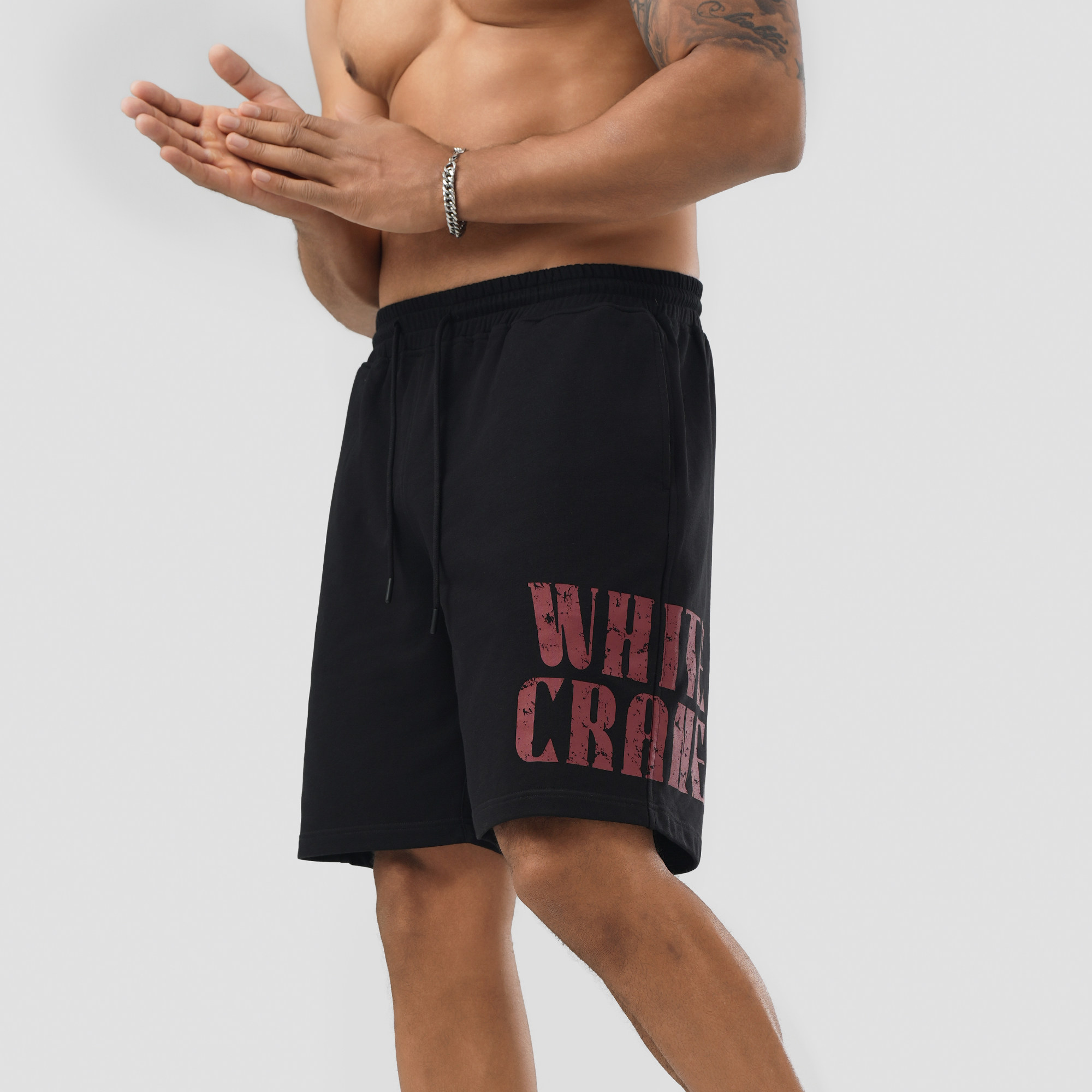 bdpowerup黑色短裤男夏季新款针织透气休闲裤直筒宽松五分裤子,淘宝优惠券,粉丝福利购,淘宝优惠卷