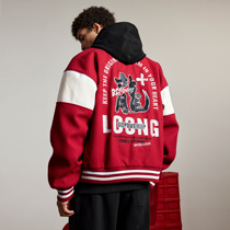 (Dragon Year Limited) Bdpower-up Collision Color Embroidery American Baseball Suit Man Original Sports Jacket Jacket