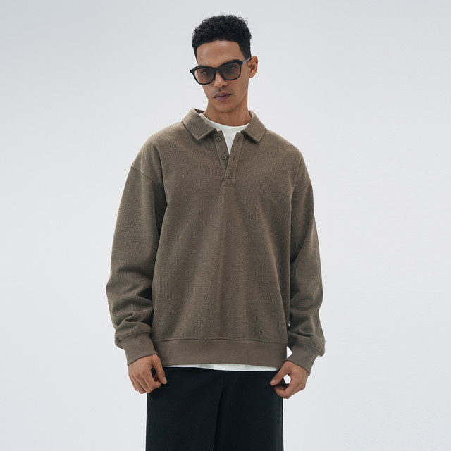 Bdpowerup men's and women's heavy-duty lapel polo shirt long-sleeved American overalls logging pants