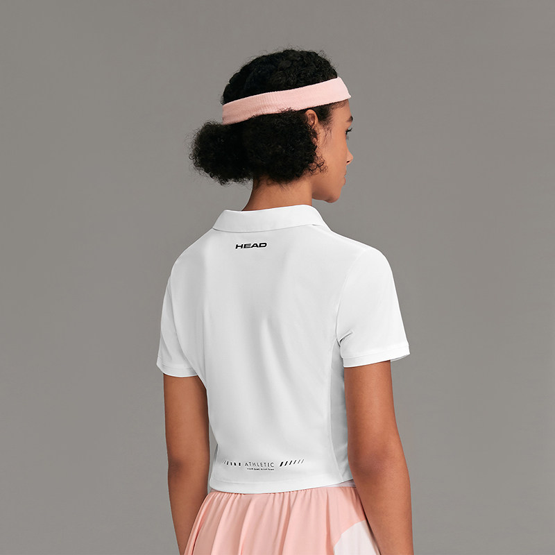 【V领】HEAD海德网球运动短款polo衫夏季收腰短袖t恤女式,淘宝优惠券,粉丝福利购,淘宝优惠卷