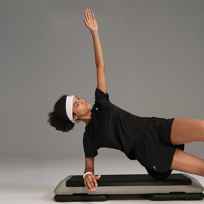 HEAD海德综合训练运动短袖夏季透气修身短款网球t恤女,淘宝优惠券,粉丝福利购,淘宝优惠卷