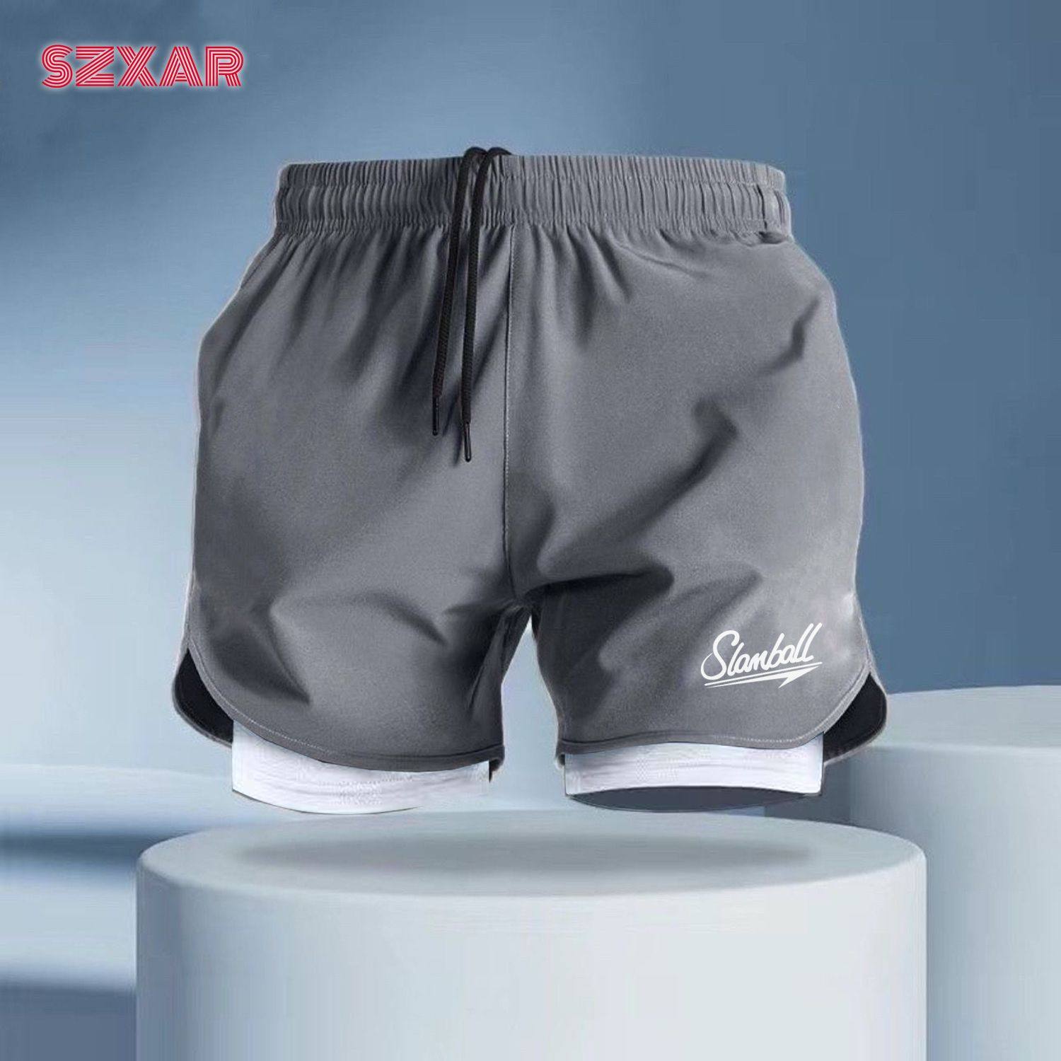 潮牌速干带内衬短裤夏季体育生田径男跑步训练三分防走光健身运动,淘宝优惠券,粉丝福利购,淘宝优惠卷