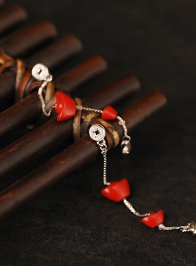 一生安官方旗舰店朱砂【聚宝耳坠】耳饰 饰品 礼物 送礼