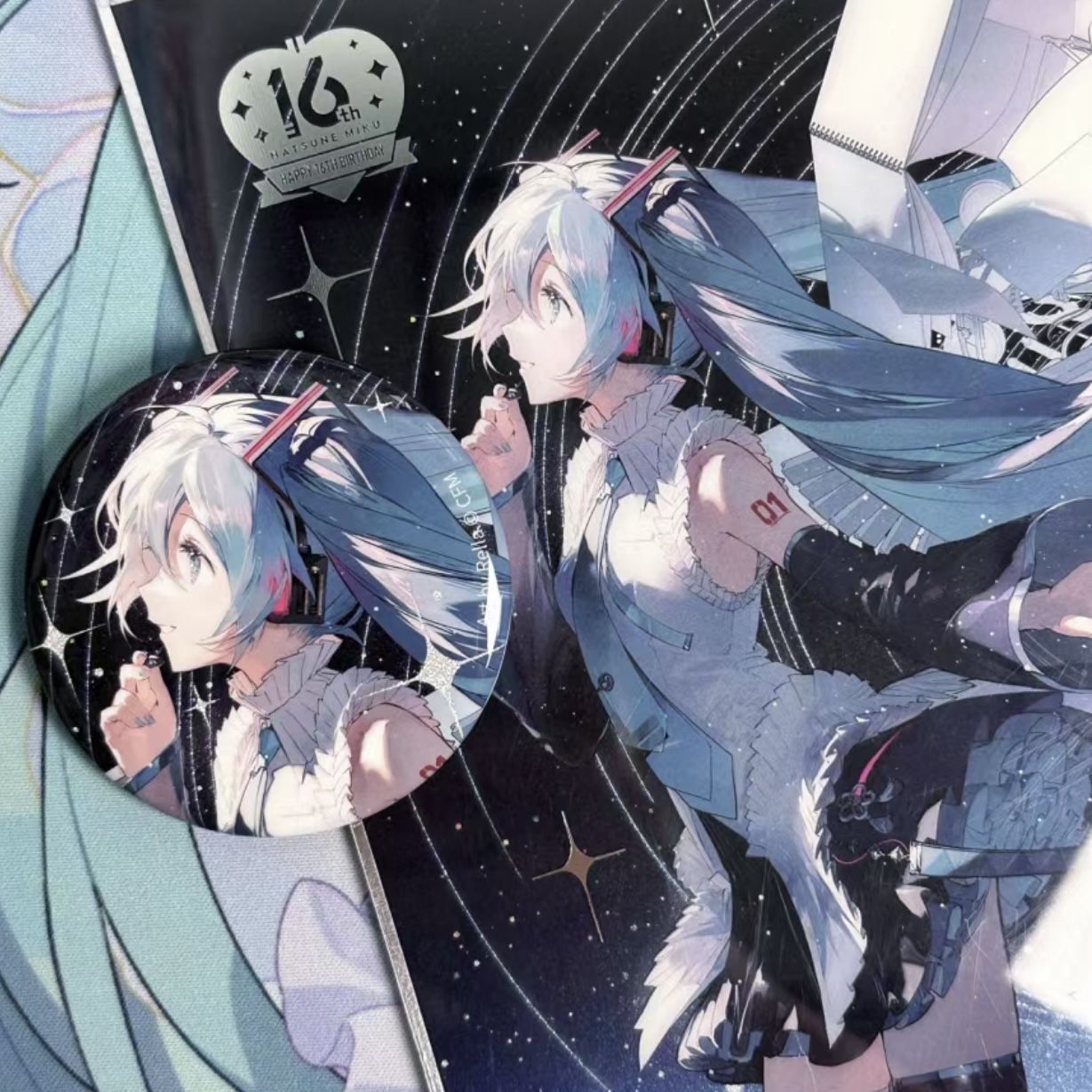 Miku吧唧徽章初音未来生日纪念谷子自制周边绝美二次元周边吧唧 - 图0