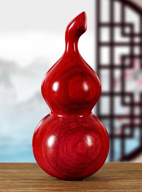 黑檀木葫芦实木摆件纯木雕葫芦客厅玄关电视柜装饰乔迁送生日礼物