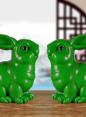 红花梨木雕刻兔子风水摆件客厅12生肖兔实木质兔工艺家居红木装饰