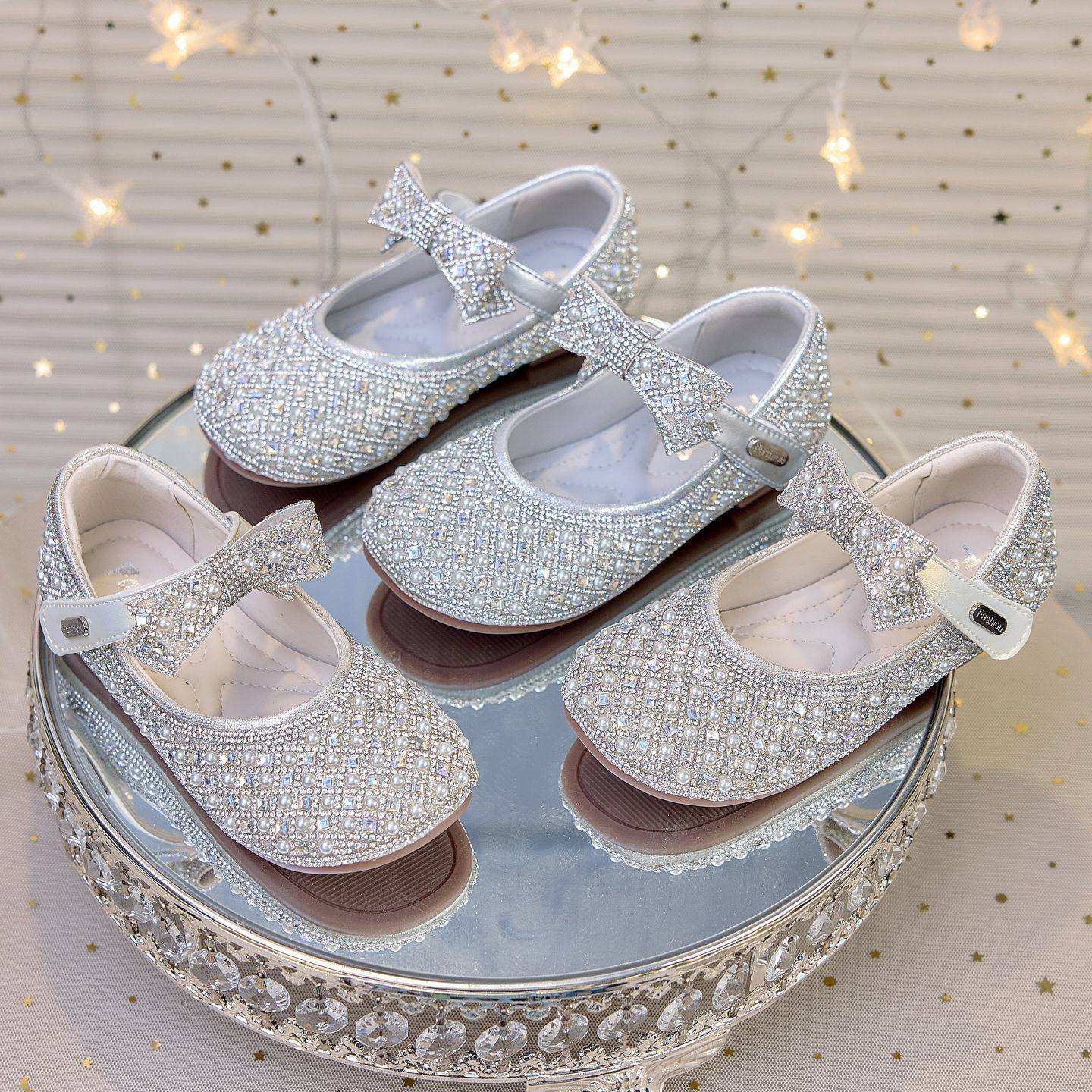 真皮女童公主鞋儿童水晶鞋2025新款秋季皮鞋小女孩演出单鞋亮晶晶,淘宝优惠券,粉丝福利购,淘宝优惠卷