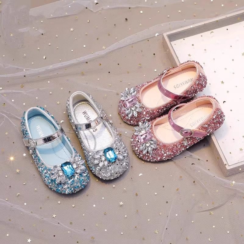 真皮女童鞋儿童公主鞋爱莎水晶鞋2025春秋季新款宝宝女孩表演单鞋,淘宝优惠券,粉丝福利购,淘宝优惠卷