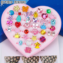 New Baby Girls Ring Cartoon Girl Princess Jewellery Crystal Gem Diamond Toy Girl