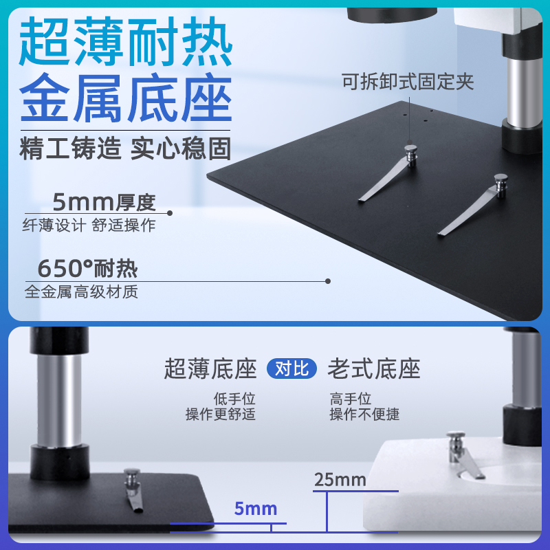 朗齐手机维修显微镜焊接雕刻手术芯片plc电子主板焊接放大镜连续变焦双目三目高清 - 图1