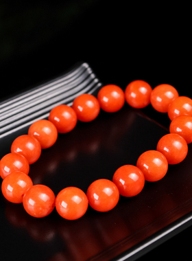 天然南红圆珠手链凉山南红玛瑙玉石手串手排男女款手链和田玉