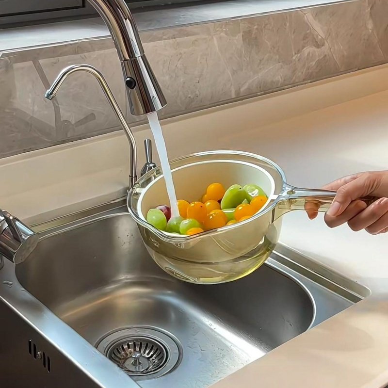 MOMO HOME特大洗菜盆家用2025新款沥水淘米神器食品级洗水果滤水,淘宝优惠券,粉丝福利购,淘宝优惠卷