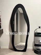 MOMO HOME Ins Wind Full-body Mirror Floor Mirror Home Bedroom Light Lavish Irregular Profiled Mirror