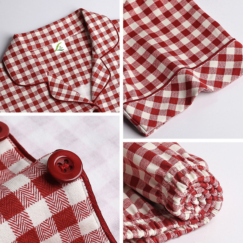 女式纯棉短袖长裤薄可外穿睡衣 姵娇兰睡衣/家居服套装