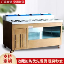 Custom Counter Bench Seasoning with Dip Fire Pan Shop Seasoned Seasoning refrigerated stock Counter Small Material Sauce Cabinet