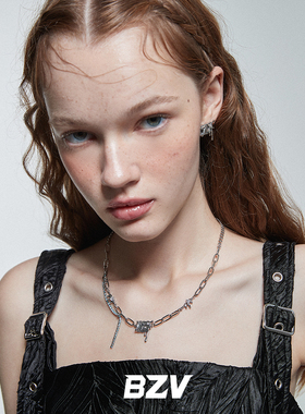BZV晶核不对称双层链条锆石项链
