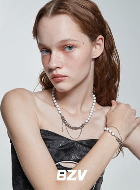 BZV夜光珠甜酷辣妹个性项链