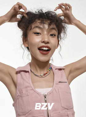 BZV原创彩虹节拍钛钢圆珠项链