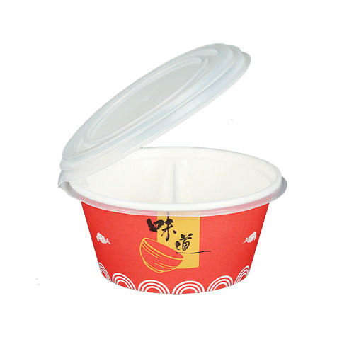 一次性圆形金箔纸碗螺蛳粉汤面分离打包盒保温食品级外卖餐盒商用 - 图3