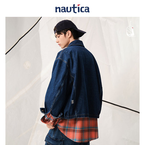 【蔡徐坤同款】nautica whitesail 宽松舒适潮流牛仔外套夹克 - 图3