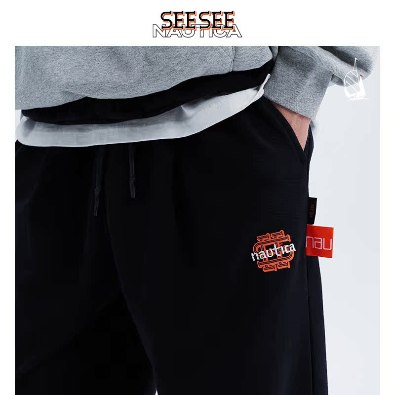 【明星同款】nautica x SEESEE联名日系中性运动针织卫裤SSKW3306,淘宝优惠券,粉丝福利购,淘宝优惠卷