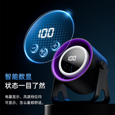 小风扇桌面办公室充电学生大风力