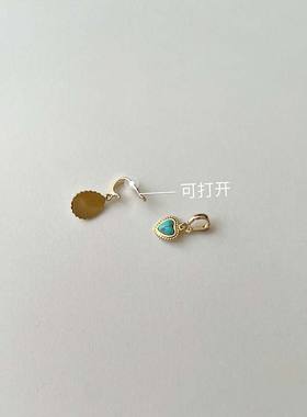 空谷幽兰绿松石可拆卸可打开吊坠