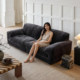 Landry Italian minimalist chenille fabric sofa