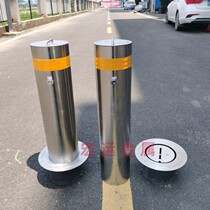 Stainless steel warning column hand embedded thickened active road pile detachable reflective and anti-crash isolation car column roadblock