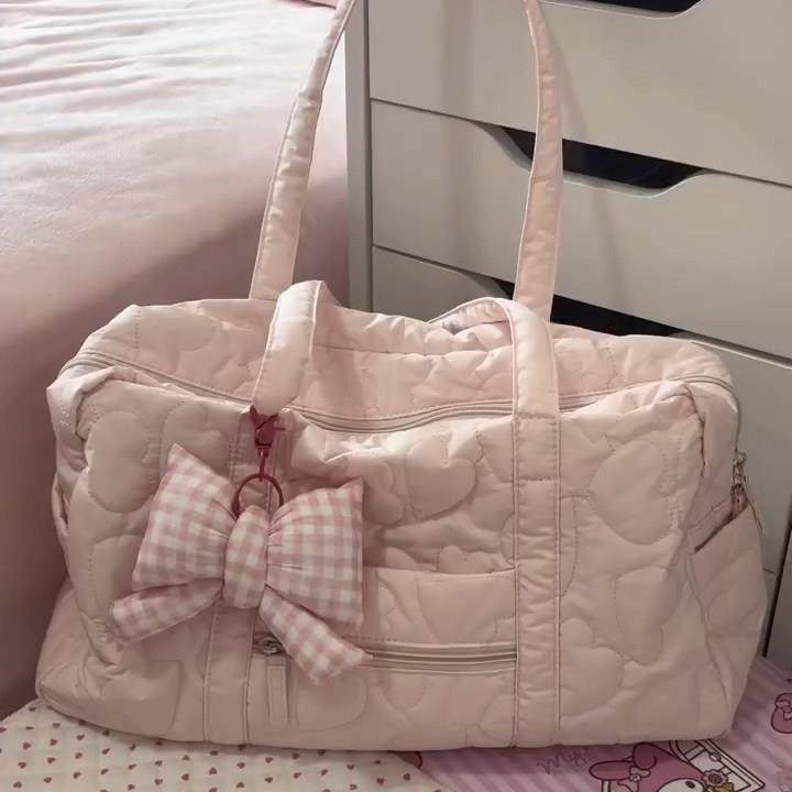 可携式短途旅行包女轻便大容量包包可爱行李袋外出手提包化妆收纳,淘宝优惠券,粉丝福利购,淘宝优惠卷