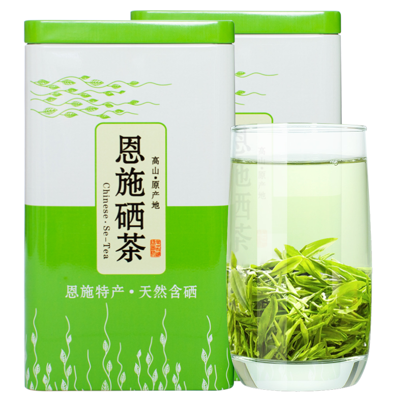 春茶2025新茶恩施硒绿茶浓醇耐泡高山云雾充足日照茶叶500g罐装 - 图0