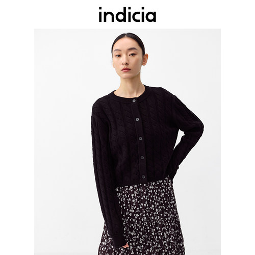 indicia5A302KS081专柜正品标记女装简约圆领羊毛针织衫吊牌价869 - 图3