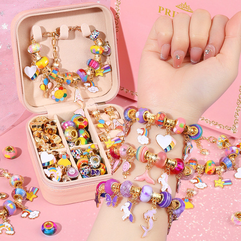 串珠儿童玩具手工diy手链手串材料小女孩穿珠子项链首饰套装礼盒6,淘宝优惠券,粉丝福利购,淘宝优惠卷