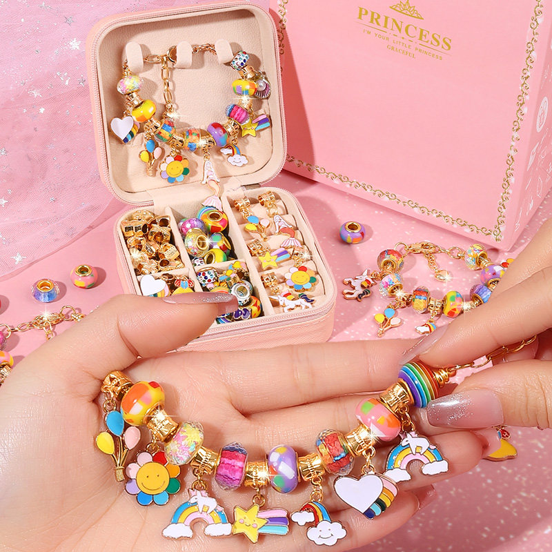 串珠儿童玩具手工diy手链手串材料小女孩穿珠子项链首饰套装礼盒6,淘宝优惠券,粉丝福利购,淘宝优惠卷